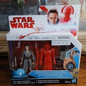 Star Wars Red and Gray Action Figures Set Wear Force Force Link